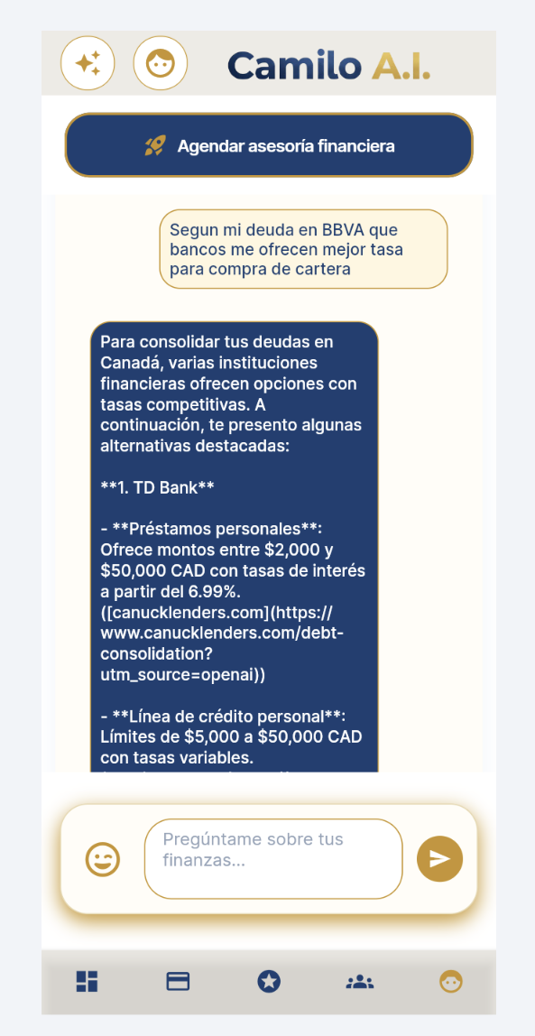 Habla con Camilo A.I.